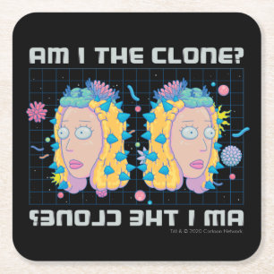 RICK OCH MORTY™  Är jag klonen? Underlägg Papper Kvadrat