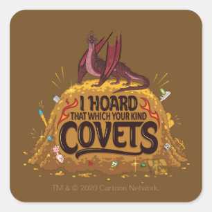 RICK OCH MORTY™   Balthromaws Hoard Fyrkantigt Klistermärke