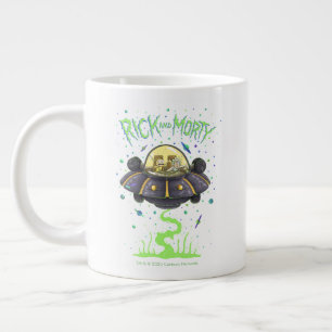 RICK OCH MORTY™ Bild av illustrerad rymdflygnin Jumbo Mugg