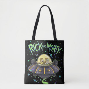 RICK OCH MORTY™ Bild av illustrerad rymdflygnin Tygkasse