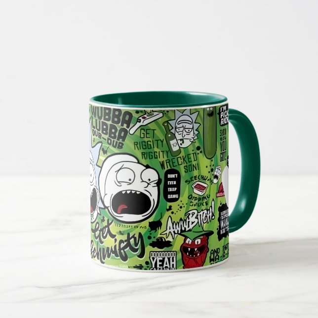 Rick och Morty Collage Musmattor Mugg (Framsida höger)