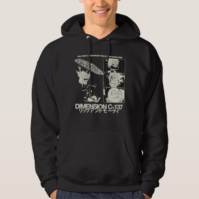 RICK OCH MORTY™ | Dimension C-137 Hoodie (Framsida)