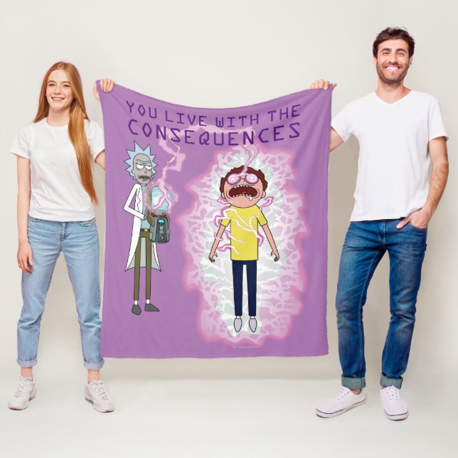 RICK OCH MORTY™ | Du lever med konsekvenserna Fleecefilt (På plats)