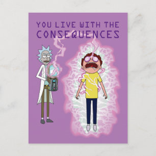 RICK OCH MORTY™ Du lever med konsekvenserna Inbjudan Vykort