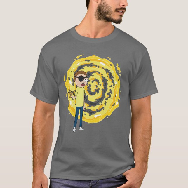 RICK OCH MORTY™ | Evil Morty Portal T Shirt (Framsida)