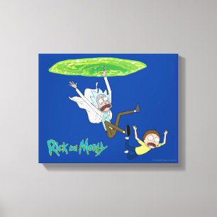 RICK OCH MORTY™ Fallande från portalen Canvastryck