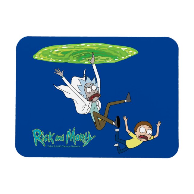 RICK OCH MORTY™| Fallande från portalen Magnet (Horisontell)