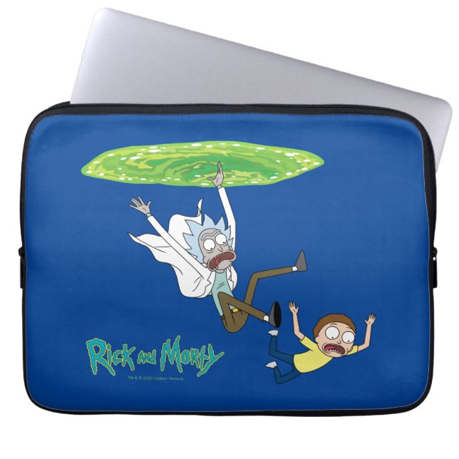 RICK OCH MORTY™ | Fallande utanför portalen Laptop Fodral (Framsidan)