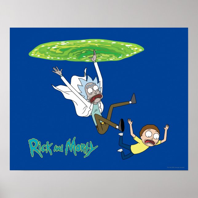RICK OCH MORTY™ | Fallande utanför portalen Poster (Framsidan)