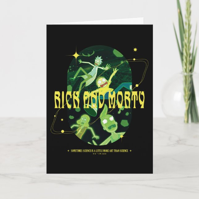 Rick och Morty Falling Quote Badge Kort (Framsida)