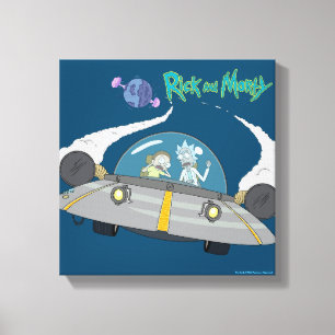 RICK OCH MORTY™ Flygning i rymden Frakt Canvastryck