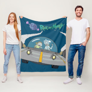 RICK OCH MORTY™   Flygning i rymden Frakt Fleecefilt