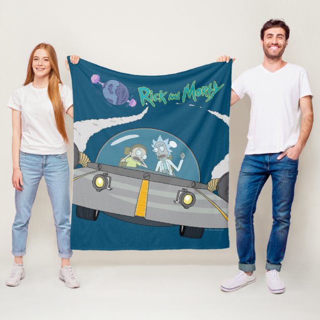 RICK OCH MORTY™ | Flygning i rymden Frakt Fleecefilt (På plats)