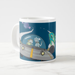 RICK OCH MORTY™ Flygning i rymden Frakt Jumbo Mugg