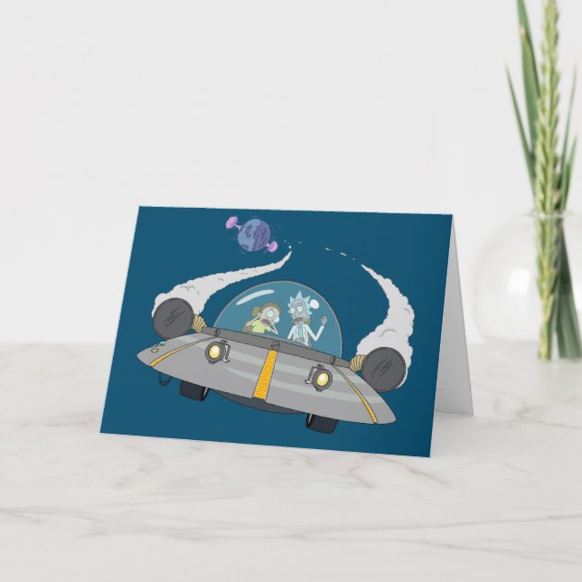 RICK OCH MORTY™| Flygning i rymden Frakt Kort (Framsida)
