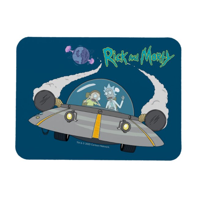 RICK OCH MORTY™ | Flygning i rymden Frakt Magnet (Horisontell)
