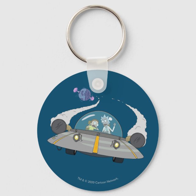 RICK OCH MORTY™ | Flygning i rymden Frakt Nyckelring (Framsida)