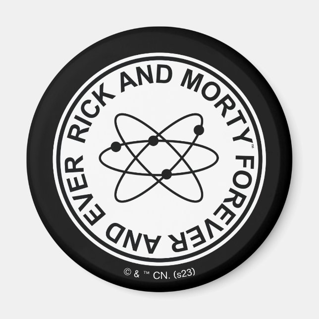 Rick och Morty Forever och All Atomic Badge Magnet (Framsidan)
