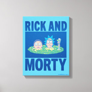 RICK OCH MORTY™ Genomsökning via portal Canvastryck