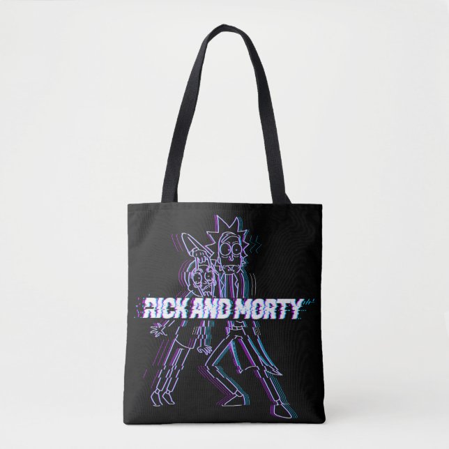 RICK OCH MORTY™ | Glitched Rick och Morty Tygkasse (Framsida)