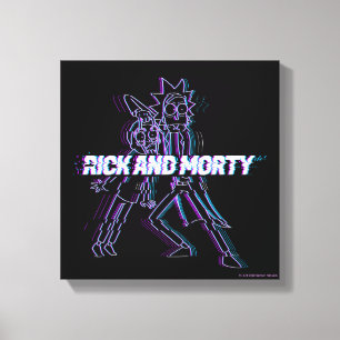 RICK OCH MORTY™ Glitsade Rick och Morty Canvastryck