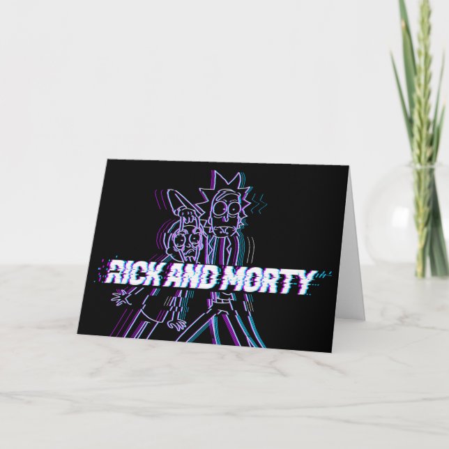 RICK OCH MORTY™| Glitsade Rick och Morty Kort (Framsida)