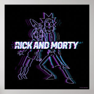 RICK OCH MORTY™ Glitsade Rick och Morty Poster