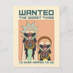 RICK OCH MORTY™ Glorzo Wanted Poster Inbjudan Vykort