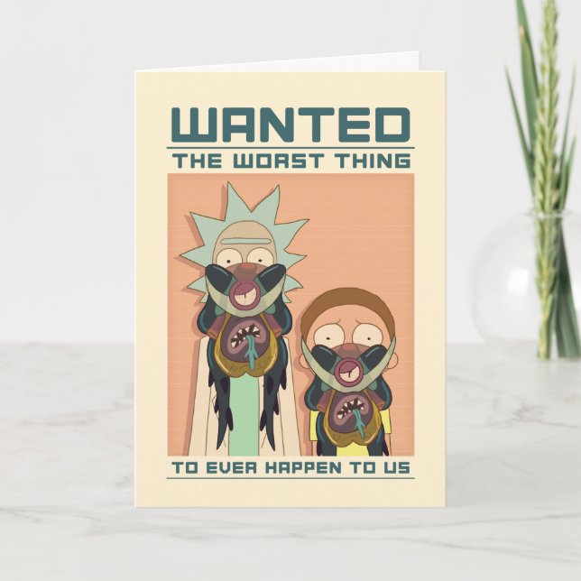 RICK OCH MORTY™ | Glorzo Wanted Poster Kort (Framsida)