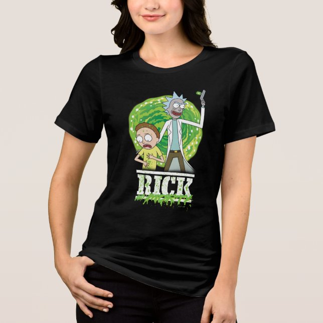 RICK OCH MORTY™ | Grönt Stänk T Shirt (Framsida)