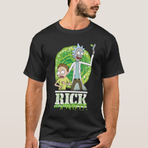 RICK OCH MORTY™ Grönt Stänk T Shirt