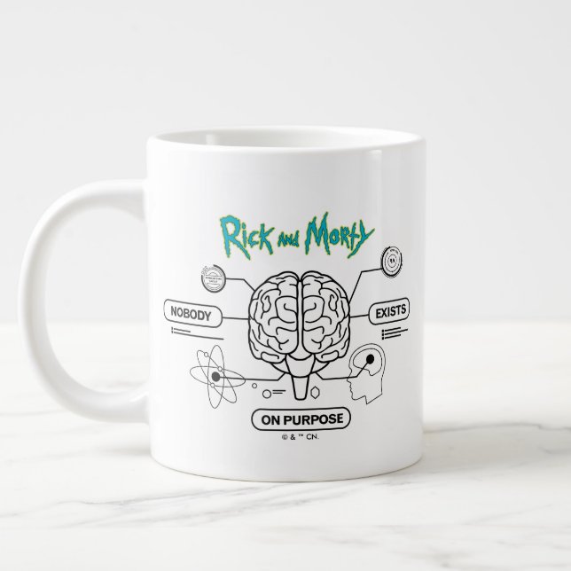 RICK OCH MORTY™ | Hämta Backup-hjärnan Jumbo Mugg (Vänster)
