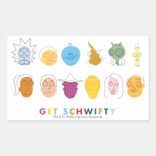 RICK OCH MORTY™ Hämta Schwifty Rektangulärt Klistermärke