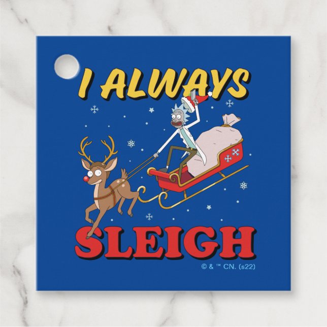 Rick och Morty | I Sleigh Gåvor Etiketter (Framsida)