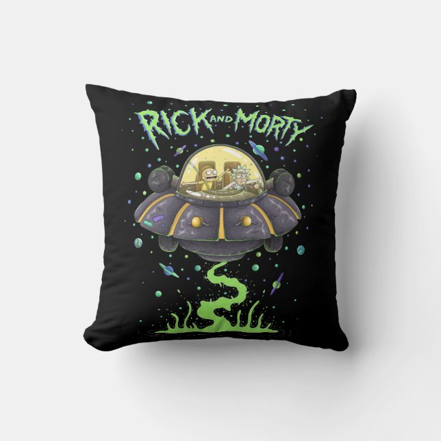 RICK OCH MORTY™ | Illustrerad rymdfärgsgrafik Kudde (Framsida)