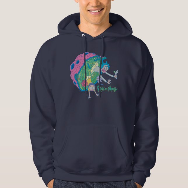 RICK OCH MORTY™ | Infekterad portal Hoodie (Framsida)