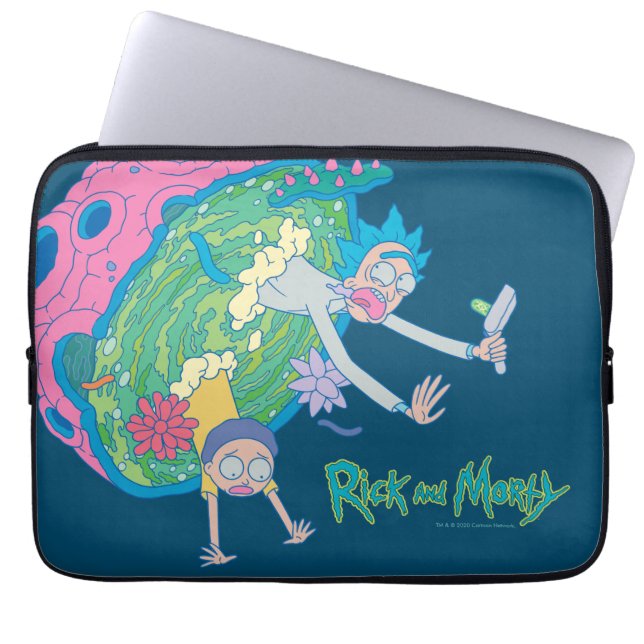 RICK OCH MORTY™ | Infekterad portal Laptop Fodral (Framsidan)