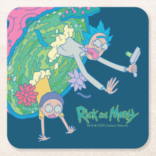 RICK OCH MORTY™ Infekterad portal Underlägg Papper Kvadrat