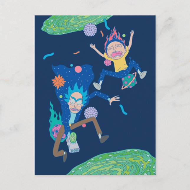 RICK OCH MORTY™ | Infekterad portaljump Inbjudan Vykort (Framsida)