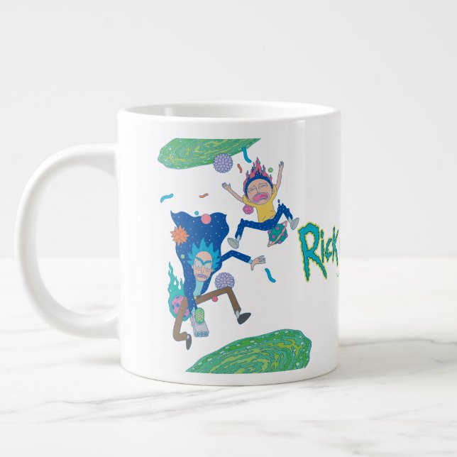 RICK OCH MORTY™| Infekterad portaljump Jumbo Mugg (Vänster)