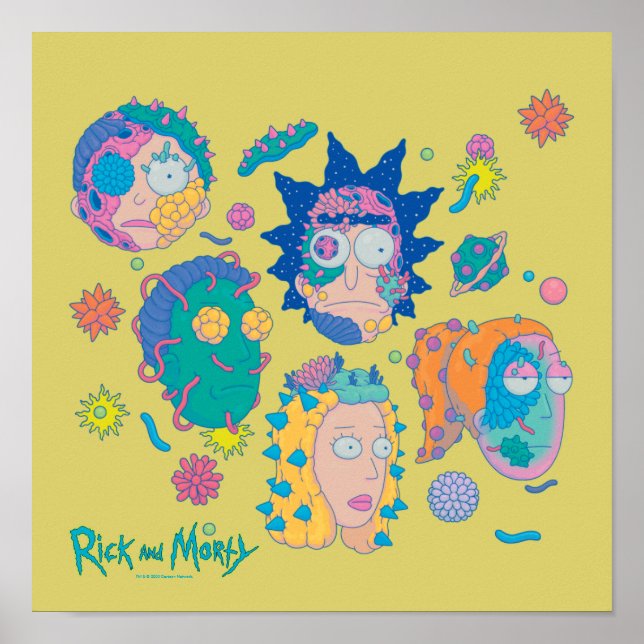RICK OCH MORTY™ | Infekterad Smith-familjen Mönste Poster (Framsidan)