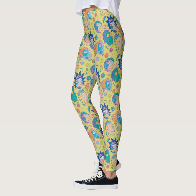RICK OCH MORTY™| Infekterad Smith Family Mönster Leggings (Vänster)