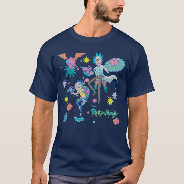 RICK OCH MORTY™ | Infekterade celler Mönster T Shirt (Framsida)