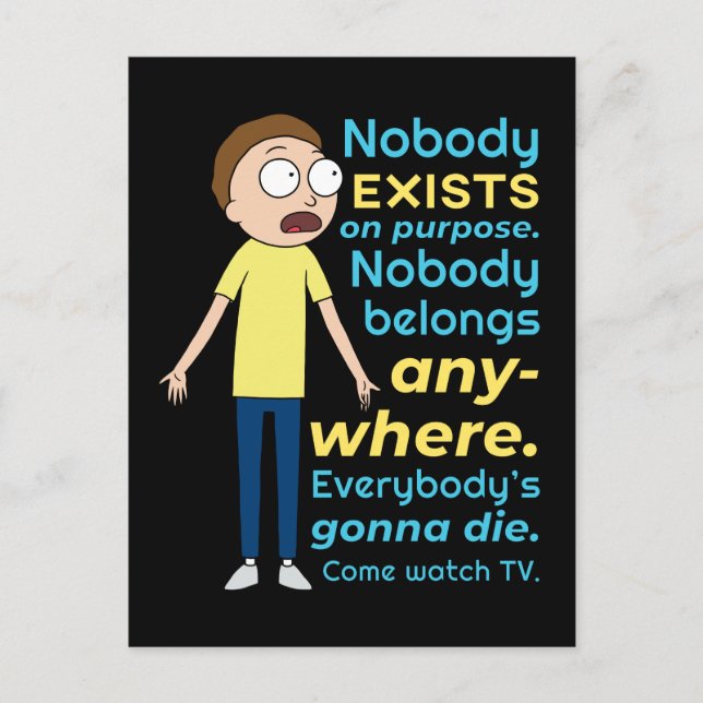 RICK OCH MORTY™ | Ingen finns för ändamålet Inbjudan Vykort (Framsida)