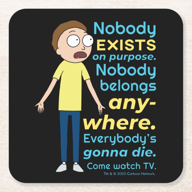 RICK OCH MORTY™| Ingen finns för ändamålet Underlägg Papper Kvadrat (Framsidan)