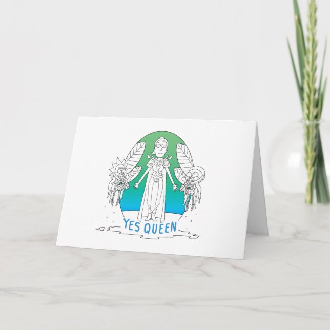 RICK OCH MORTY™| Ja drottning Kort (Framsida)