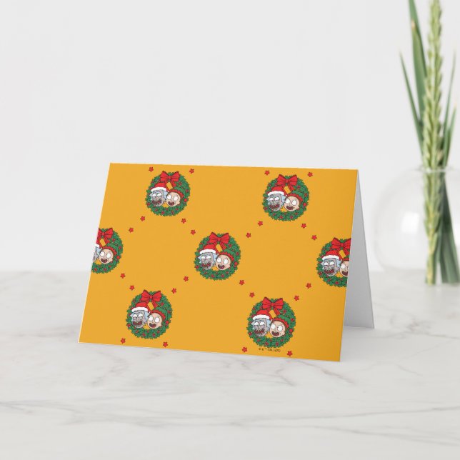 Rick och Morty | Julkransmönster Helgkort (Framsida)