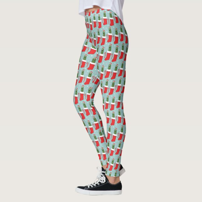 Rick och Morty | Julpickle Rick Mönster Leggings (Vänster)