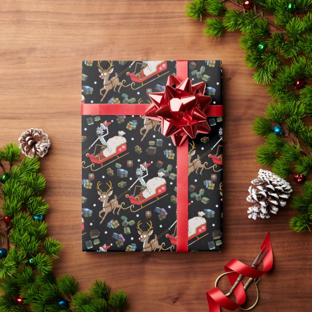 Rick och Morty | Julrener Sleigh Mönster Presentpapper (Julgåva)