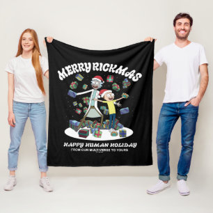 Rick och Morty   Merry Rickmas Presenter Fleecefilt